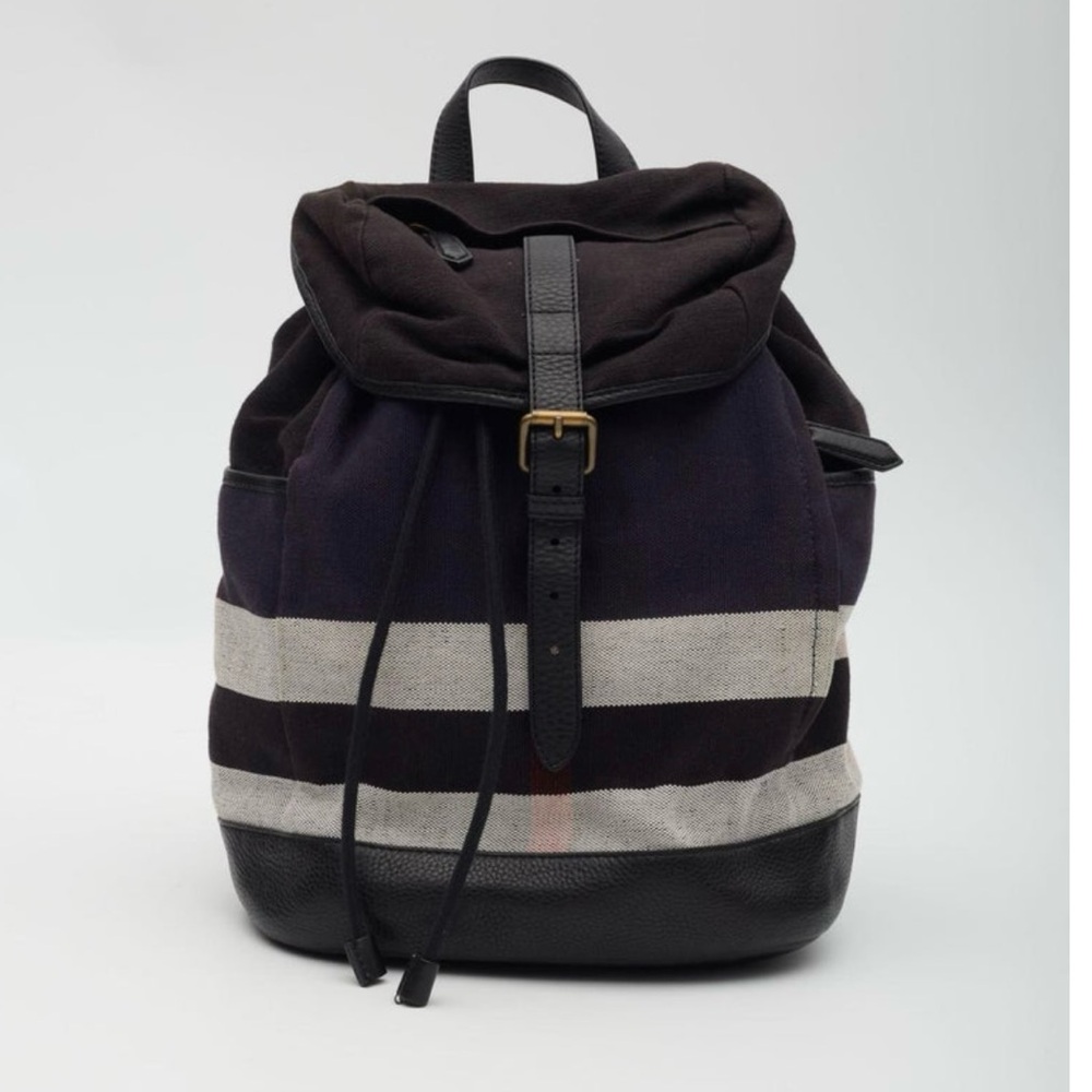 Vintage Burberry Black Nova Check Large Men's Backpack